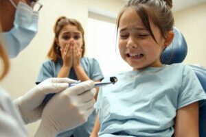 My 12-year-old daughter kept crying about the sharp pain in her jaw, barely able to