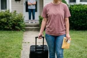 “Get out of here, you wretch!” The mother-in-law kicked her out into the street with an old suitcase after the funeral, never imagining the secret her son had left hidden in her pocket…