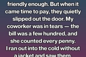 Two Men Skipped the Bill at Our Café—I Chased Them Into the Cold and Learned a Truth I’ll Never Forget
