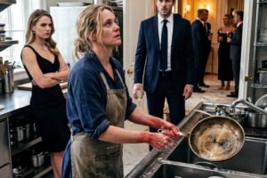 Millionaire Husband Returned Home Early To Surprise His Wife — But Found Her Washing Dishes Like A Maid In The Very House Where She Should Have Lived Like A Queen… While His Family Hosted A Lavish Party Upstairs Using His Money, And No One Expected What Happened Next