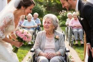 We held the wedding at a nursing home so my grandmother could see me get married. My mother grimaced: “How depressing… don’t even mention it.” My sister laughed: “Post it and they’ll call it a ‘wedding of poverty’.”
