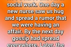 A brief hug at the office sparked rumors — until the real reason behind it changed everyone’s perspective.