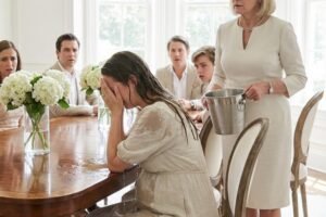 “She stood there soaked and hum1li@ted… until her phone rang. What happened next left her ex-husband begging on his knees!”