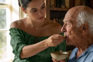 I married my 80-year-old neighbor to save his house… and then I got pregnant and his family came for bl00d