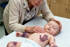 My son and his wife asked me to watch their two-month-old baby while they went shopping. But no matter how much I held him or tried to calm him down, he wouldn’t stop crying inconsolably