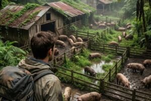 He once rented an entire mountain to raise 30 pigs, then abandoned the place for five years. When he finally came back, what he saw left him completely frozen.