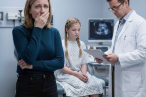 My 15-year-old daughter had been complaining of nausea and stomach pain. My husband said, “she’s just faking it. Don’t waste time or money.” I took her to the hospital in secret. The doctor looked at the scan and whispered, “there’s somet