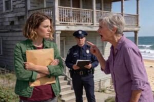 My step-mother called to say, “You’re banned from the family beach house forever! I’ve changed all the locks!” She laughed. I calmly replied, “Thanks for letting me know.” She had no idea that mom had left me the house in a secret trust before…