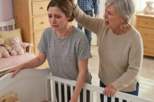 I set up the camera to check on my baby during naptime, but what I heard shattered me first: my mother snarling, “You live off my son and still dare to say you’re tired?” Then, right beside my child’s crib, she grabbed my wife by the hair.
