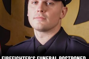 Firefighter’s funeral postponed as grieving wife goes into labor with their second child