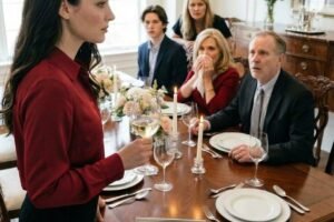 Mom laughed and said, “You’re not part of this family.” I raised my glass and replied, “Perfect. Then don’t ask for money.” Her face fell. Dad looked stunned.