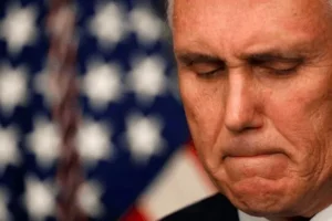 Mike Pence with tears in their eyes make the sad announcement..