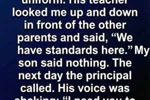 I Arrived at My Son’s School in My Work Uniform—What Happened Next Taught Everyone a Lesson in Respect
