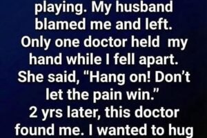 The doctor who held my hand! A story of loss, healing, and hope!