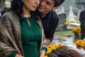 At my husband’s funeral, my son squeezed my hand. And he whispered, “You’re no longer part of this family.”