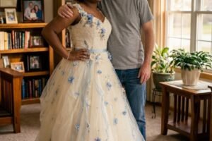 My Dad Turned My Late Mother’s Wedding Dress Into My Prom Gown—Then One Cruel Comment Changed the Night