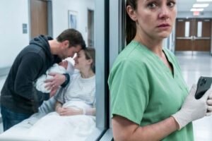 My husband kissed my forehead and said, “France. Just a short business trip.” Hours later, as I stepped out of the operating room, my heart stopped.