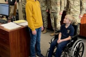 My Twelve Year Old Son Carried His Disabled Best Friend Through A Dangerous Trail And The Next Morning The School Called Me In A Panic