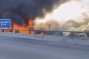 Just minutes ago, a tremendous fire broke out— Several Structures Engulfed