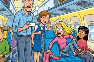 Mr. Johnson boarded his flight to New York City and approached the aisle seat he had booked.