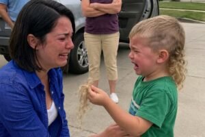 My mother-in-law secretly took my 5-year-old son out of kindergarten to cut off his golden curls: What my husband served her at Sunday dinner left her without words.