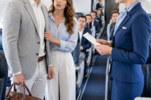 My husband boarded a flight to Cancun with his mistress… never imagining that the wife he looked down on would be serving him revenge in first class.