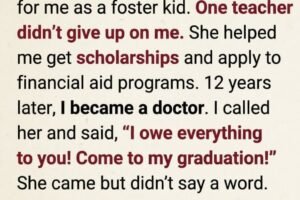 The Teacher Who Believed in a Foster Kid and Changed His Life Forever..