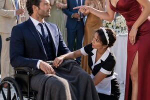 I pretended the accident had broken my bones, so I sat silently in my wheelchair and watched my fiancée laugh mockingly in front of everyone. “Look at you,” she sneered, leaning closer. “Now you’re nothing—just a useless cripple.” No one defended me. Only the maid knelt beside me,