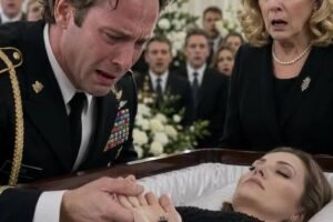 I returned home from military service, hoping to see my wife’s smile. Instead, I found a coffin in the middle of the living room. “She d:ied in childbirth…”