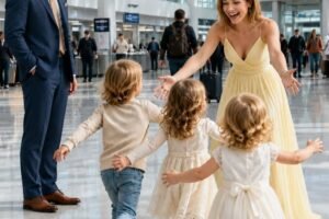 He Told Me to Raise the Baby Alone—Eighteen Months Later, He Saw Three Toddlers at Boston Logan Airport and Realized What He Had Lost