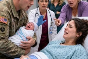 After eight months of military service, I finally came home—only to find my newborn son dangerously ill and my wife sitting beside his crib, shaken and clearly hurt. My mother looked at me coldly and said, “She needed to learn her place,” while my sister shrugged and added, “The baby is her responsibility, not ours.”