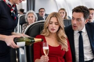I boarded a plane with my mistress, certain my wife was miles away. Instead, she greeted us in a flight attendant’s uniform, smiled, and asked, “Champagne to celebrate that business trip you lied about?” My bl00d ran cold.