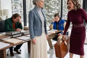 After years of disrespect, my daughter-in-law barged into my Aspen cabin with her bags, saying they were moving in to “bury the hatchet.” My son stood behind her, silent as always. I didn’t argue. I simply let them inside, because what waited in the great room would finally expose everything.