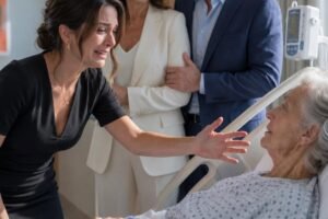 My grandma was critical after emergency surgery and my parents refused to come, but at her funeral, the pastor read her final note—and dad’s face changed when he heard his name…