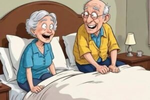 An old man calls his son