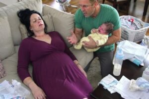 I came home early and found my wife unconscious on the couch, our newborn screaming nearby, while my mother calmly ate the dinner she had forced her to cook.