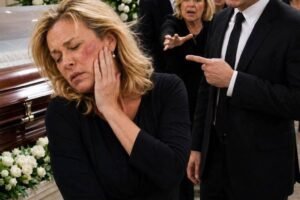 My brother lost control at Dad’s funeral because I refused to give him the safe key. As relatives pulled him away, he shouted, “She’s stealing my inheritance!”