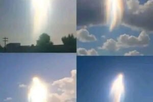 Meanwhile over the island of Ikaria in Greece a dazzling bright light apparition has appeared..