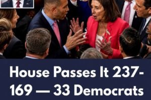 House Passes It 237- 169-33 Democrats Flip and Humiliate Hakeem Jeffries… See more
